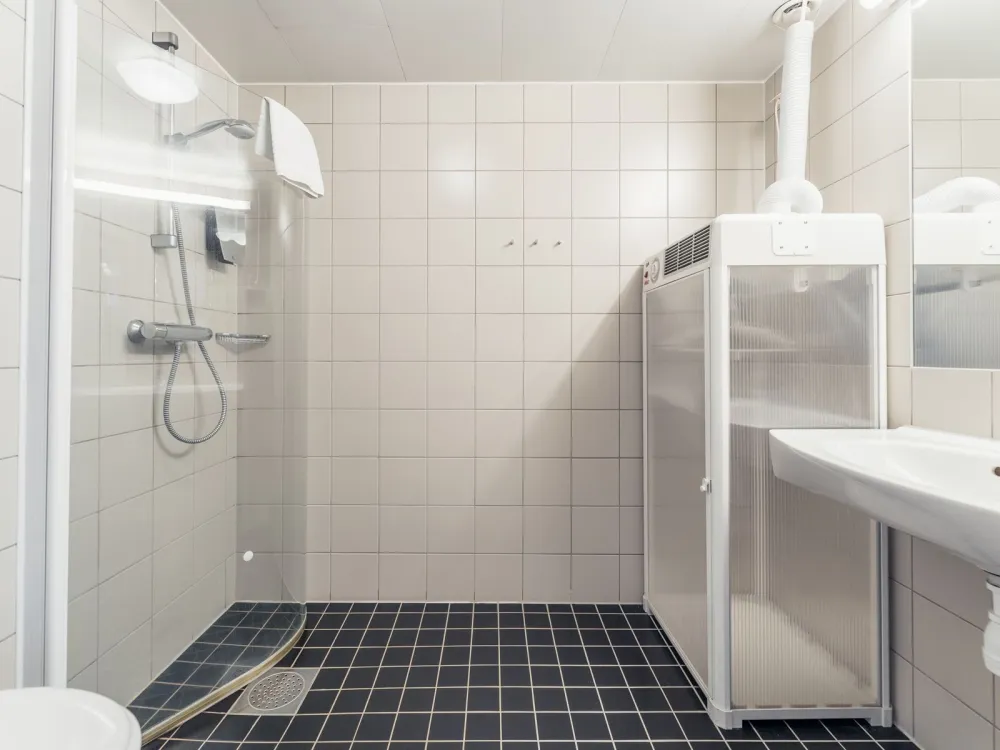 Dubbelrum med balkong och fjällutsikt på Pernilla Wiberg Hotel