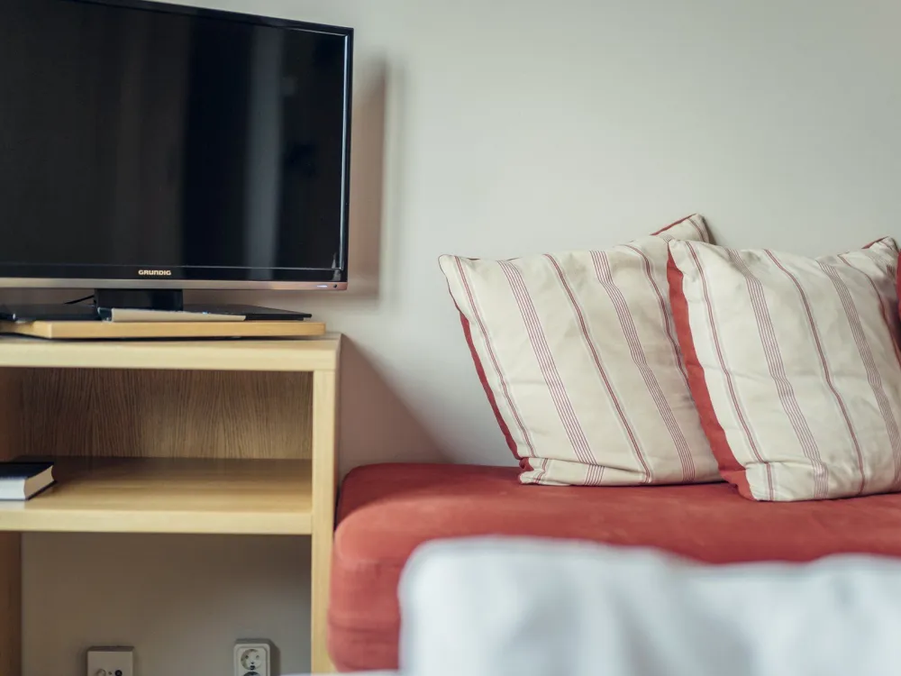 Dubbelrum med balkong och fjällutsikt på Pernilla Wiberg Hotel